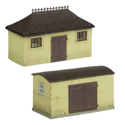 Graham Farish 42-0055S N Gauge Pagoda Shed and Store Salmon and Cream