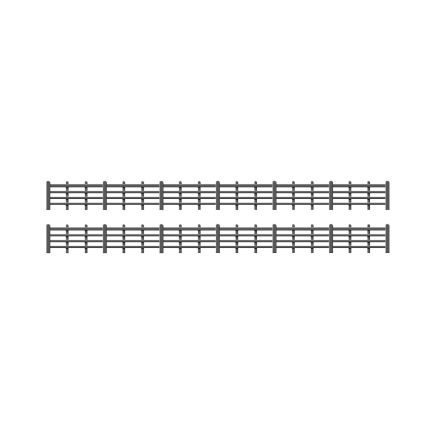 Ratio 425 OO Gauge Lineside Fencing Black (4 bar) Plastic Kit