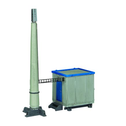 Bachmann 44-0195B OO Gauge GSM r Telecom Cabin and Monopole Blue Cabin