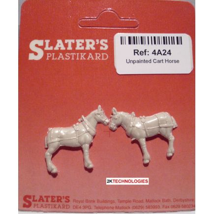 Slaters 4A24 OO Gauge Cart Horse Kit Unpainted