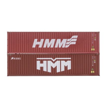 Dapol 4F-028-165 OO Gauge Twin Pack 40ft High Cube Containers Hyundai Weathered
