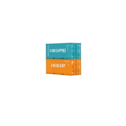 Dapol 4F-028-214 OO Gauge Twin Pack 20Ft Containers Uniglory UGMU 872174 4 China Shipping CCLU 270105 9