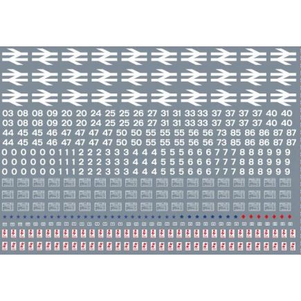 Railtec 4MM-1210 OO Gauge BR TOPs Bumper Loco Sheet Waterslide Decals