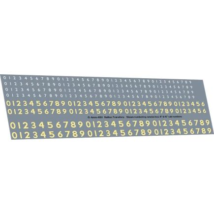 Railtec 4MM-4101 OO Gauge 8 Inch & 10 Inch Steam Cabside Numbering Waterslide Decals
