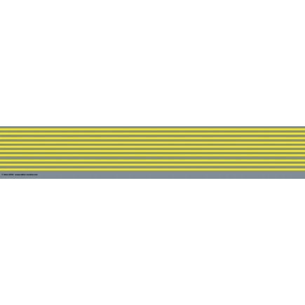 Railtec 4MM-9014 OO Gauge Station Platform Safety Lines Yellow Waterslide Decals