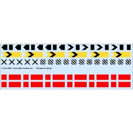 Railtec 4MM-9051 OO Gauge Semaphore Signal Detail Pack Waterslide Decals