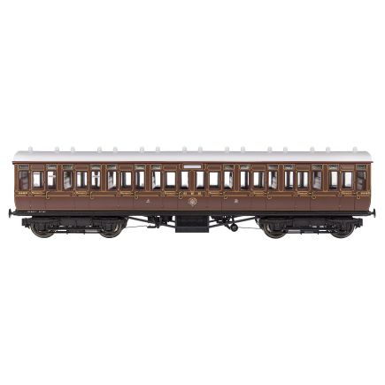 Dapol 4P-020-012 OO Gauge GWR Toplight Third Class Coach GW Lined Crimson 3902