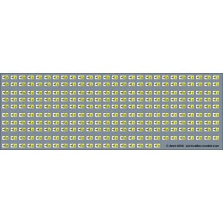 Railtec 4MM-1053 OO Gauge Overhead Warning Electrification Flashes 1990s/2000s Waterslide Decals