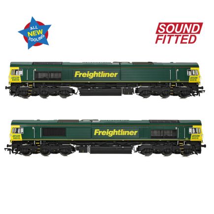 Bachmann 50-001SF OO Gauge Class 66/5 66515 Freightliner Green DCC Sound Fitted