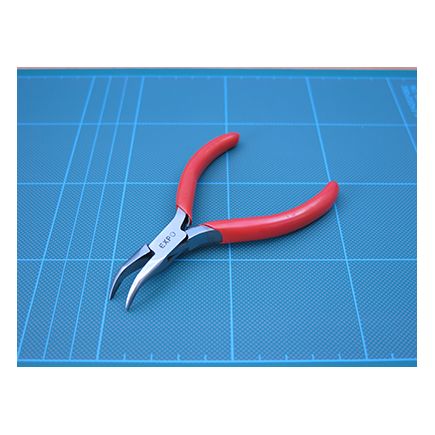 Expo Tools 75601 Mini Bent Nose Pliers with Plain Jaws