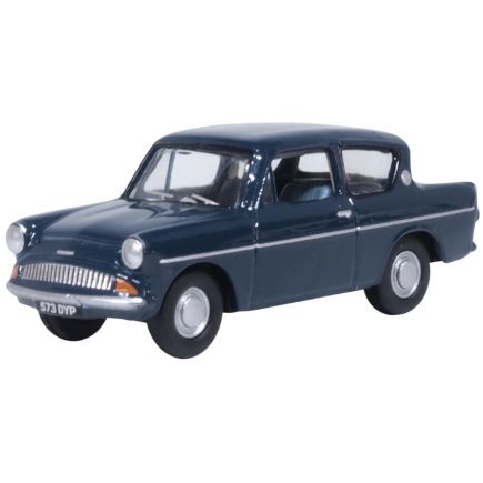 Oxford Diecast 76105011 OO Gauge Ford Anglia Ambassador Blue