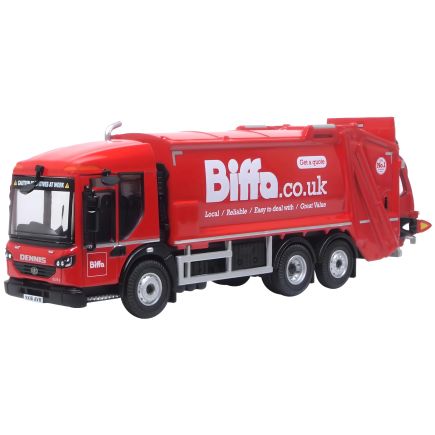 Oxford Diecast 76DE001 OO Gauge Dennis Eagle Olympus Refuse Truck Biffa