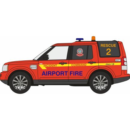 Oxford Diecast 76DIS007 OO Gauge Land Rover Discovery 4 Dublin Airport Fire Service