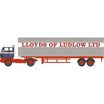 Oxford Diecast 76F88003 OO Gauge Volvo F88 40ft Box Trailer Lloyds of Ludlow