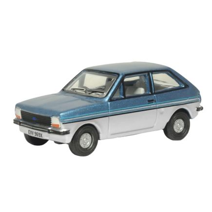 Oxford Diecast 76FF007 OO Gauge Ford Fiesta MkI Titan Blue/Strato Silver