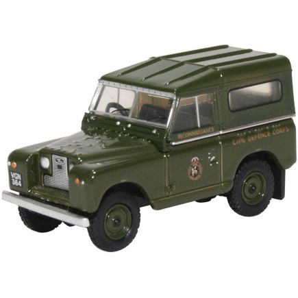 Oxford Diecast 76LR2S005 OO Gauge Land Rover Series II SWB Hard Back Civil Defence