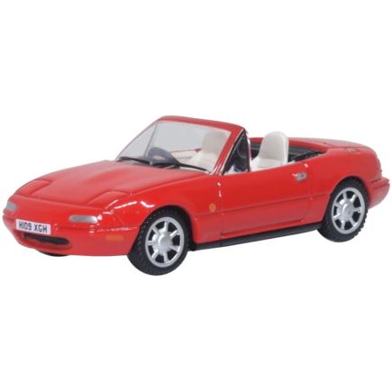 Oxford Diecast 76MAZ001 OO Gauge Mazda MX5 Mk1 (Open) Classic Red