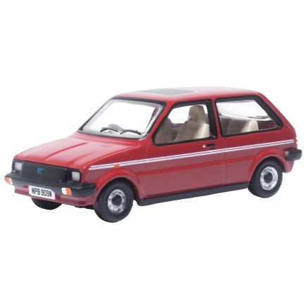 Oxford Diecast 76MET001 OO Gauge Austin Mini Metro Vermillion (Princess Diana)