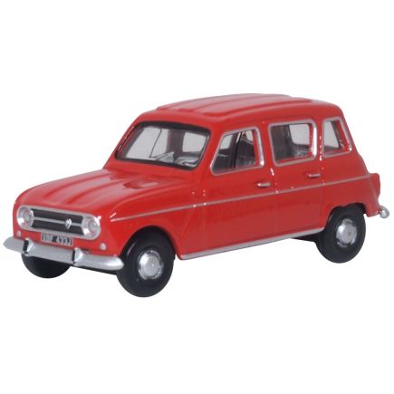 Oxford Diecast 76RN002 OO Gauge Renault 4 Red