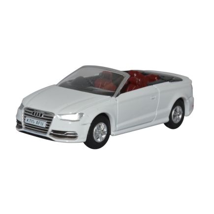 Oxford Diecast 76S3001 OO Gauge Audi S3 Cabriolet Glacier White