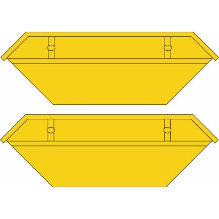Oxford Diecast 76SK001 OO Gauge Skip Yellow Pack Of 2