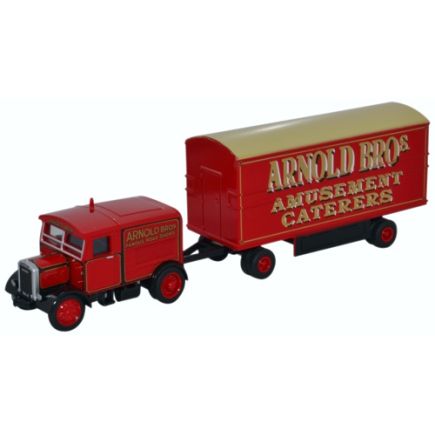 Oxford Diecast 76SST007 OO Gauge Scammell Showtrac & Dodgem Trailer Arnold Bros