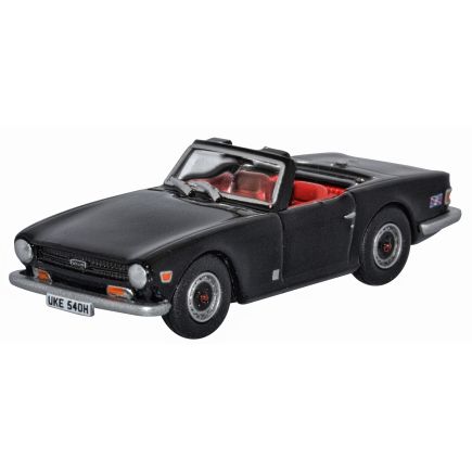 Oxford Diecast 76TR6004 OO Gauge Black Triumph TR6