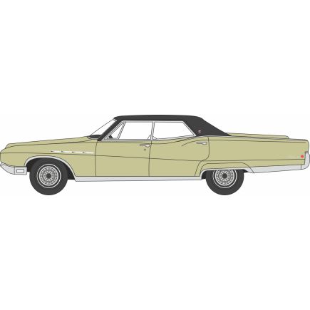 Oxford Diecast 87BE68001 HO Gauge 1968 Buick Electra 225 Ivory Gold Mist/Black