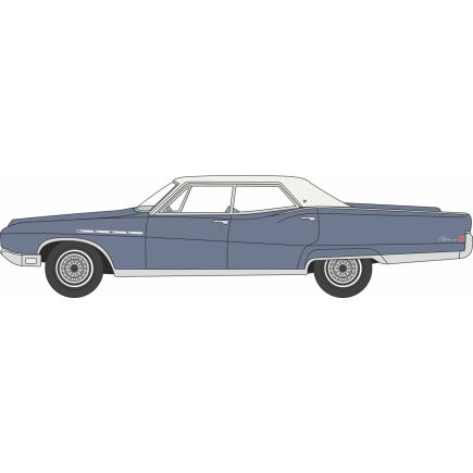 Oxford Diecast 87BE68002 HO Gauge 1968 Buick Electra 225 Medium Teal Blue Mist/Parchment