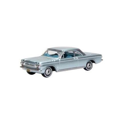 Oxford Diecast 87CH63001 HO Scale Chevrolet Corvair Coupe 1963 Satin Silver