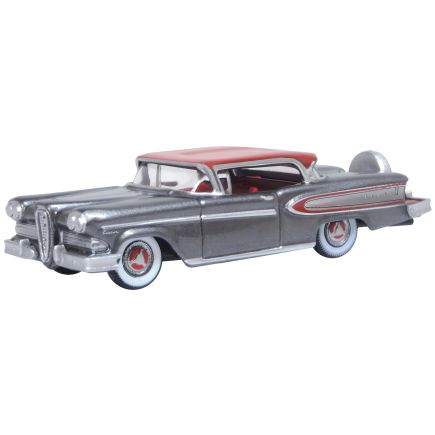 Oxford Diecast 87ED58008 HO Scale Edsel Citation 1958 Silver Grey/Ember Red