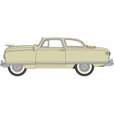 Oxford Diecast 87NR50002 HO Gauge 1950 Nash Rambler Custom Landau Convertible (Open) Champagne Ivory