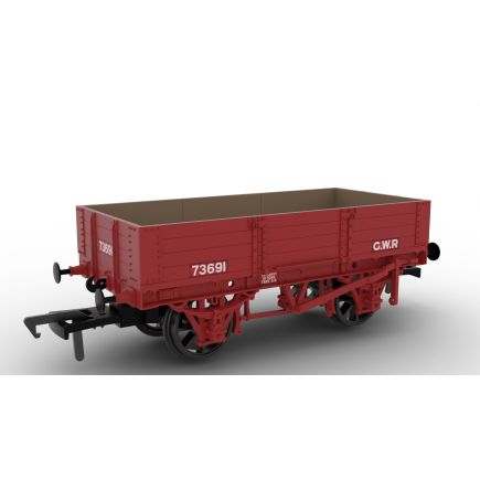 Rapido 925013 OO Gauge GW Diagram O21 Four Plank Open Wagon 73691 GW Red