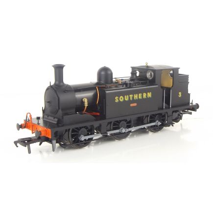 Rapido 936013 OO Gauge SR E1 0-6-0 Tank 3 'Ryde' Southern Black Sunshine Lettering