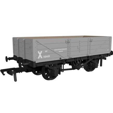 Rapido 950009 OO Gauge LNWR D84 4 Plank Open Wagon BR Departmental Grey No.021439