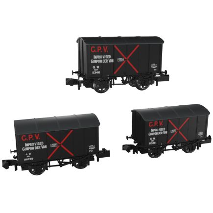 Rapido 961003 N Gauge Triple Pack GW Iron Minks GW At War Pack A Gunpowder Vans