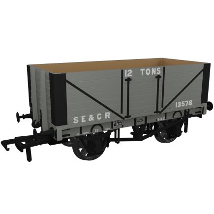 Rapido 967401 OO Gauge RCH 1907 12 Ton 7 Plank Open Wagon SECR Grey (Wainwright Livery) No.13578