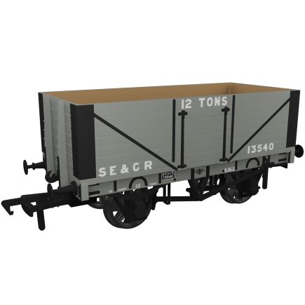 Rapido 967402 OO Gauge RCH 1907 12 Ton 7 Plank Open Wagon SECR Grey (Wainwright Livery) No.13540