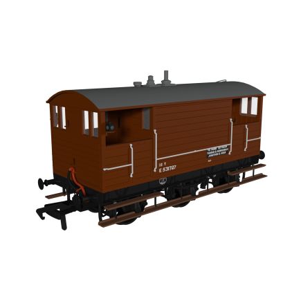 Rapido 975012 OO Gauge GCR 15 Ton 6 Wheeled Brake Van BR Bauxite E531727