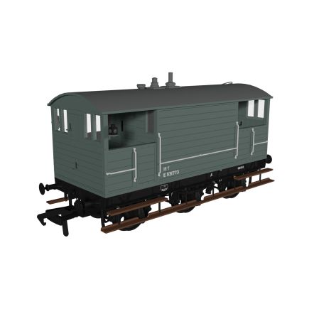 Rapido 975014 OO Gauge GCR 15 Ton 6 Wheeled Brake Van BR Grey E531773