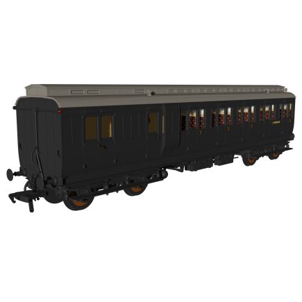 Rapido 978238 OO Gauge Evolution Non-Corridor Brake Third Coach BR Engineers Black W9999W