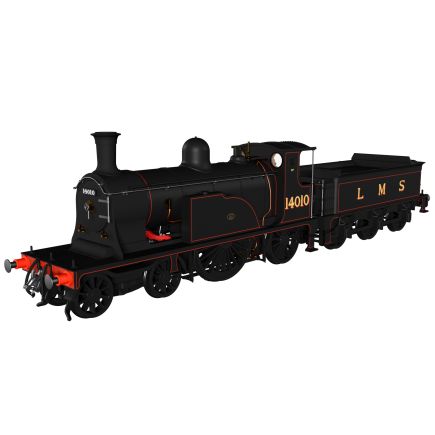 Rapido 982503 OO Gauge Caledonian Single 4-2-2 14010 LMS Lined Black DCC Sound Fitted