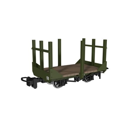 Rapido 990704 OO-9 Stake Wagon Plain Green No.59