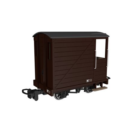 Rapido 990801 OO-9 Single Veranda Brake Van Plain Brown No.1