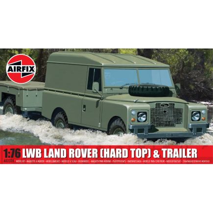 Airfix A02324 LWB Land Rover Hard Top And Trailer Plastic Kit