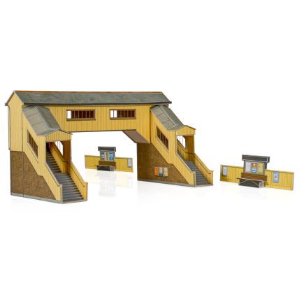 Superquick A9 OO Gauge Covered Footbridge Card Kit