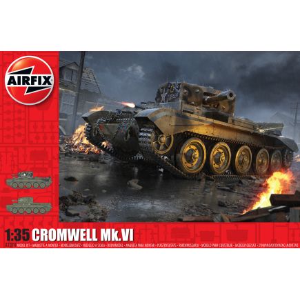 Airfix A1374 Cruiser Mk.VIII A27M Cromwell Mk.VI Tank Plastic Kit