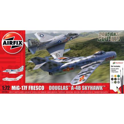 Airfix A50185 Mig 17F Fresco Douglas A-4B Skyhawk Dog Fight Double Starter Set