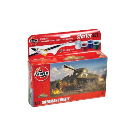 Airfix A55003 Sherman Firefly Plastic Kit Beginner Set