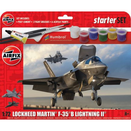 Airfix A55010 Lockheed Martin F-35B Lightning II Plastic Kit Starter Set